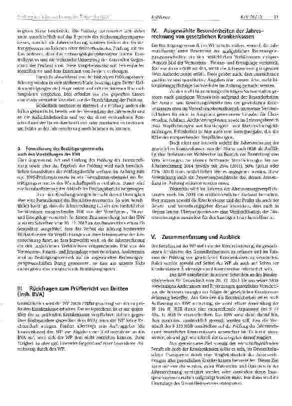 Vorschauseite 3: Prüfung der Jahresrechnung der Träger der gesetzlichen Krankenversicherung
