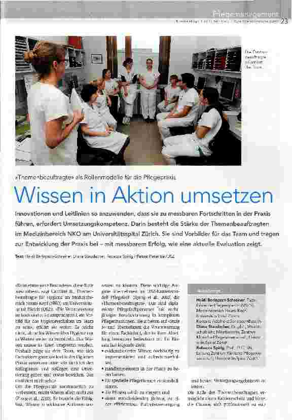 Vorschauseite 1: Wissen in Aktion umsetzen