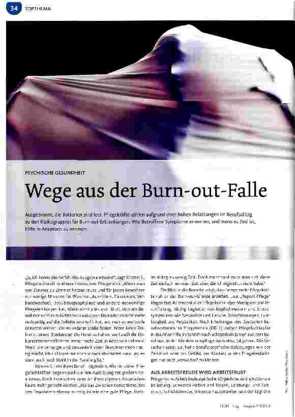 Vorschauseite 3: Betriebliche Gesundheitsförderung Wege aus der Burn-out-Falle