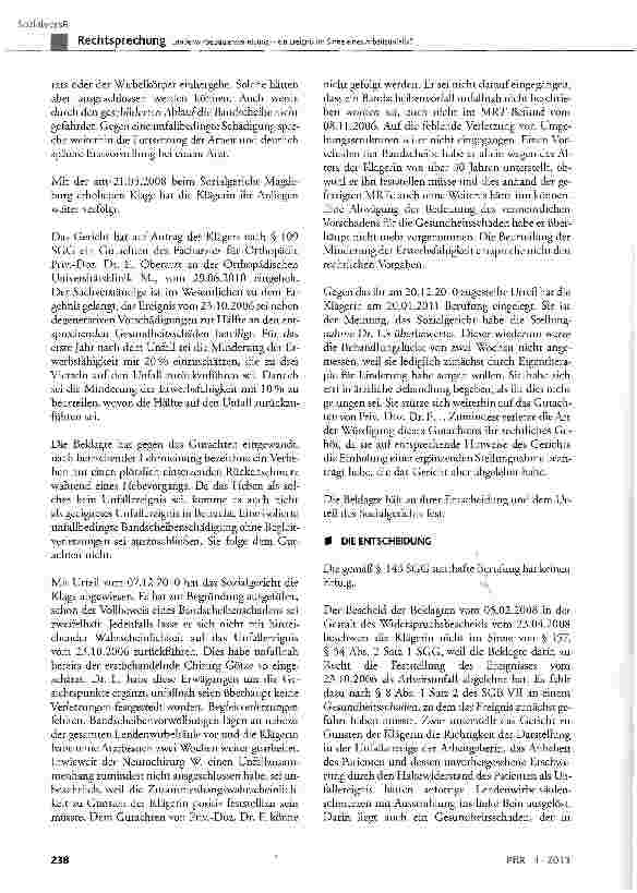 Vorschauseite 3: Lendenwirbelsäulenverletzung - ein Ereignis im Sinne eines Arbeitsunfalls? SGB VII 5 8 Abs. 1 Satz 2