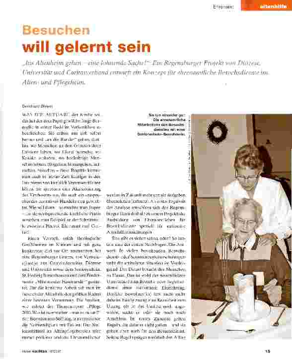 Vorschauseite 1: Besuchen will gelernt sein
