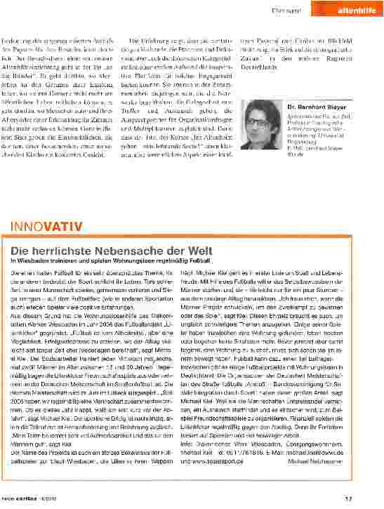 Vorschauseite 3: Besuchen will gelernt sein