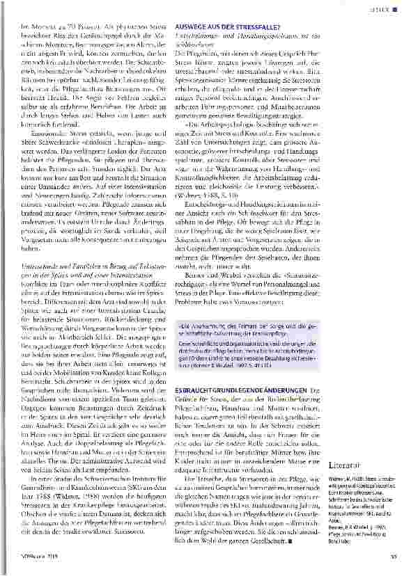Vorschauseite 3: Stress - in der Spitex ein Fremdwort. ..