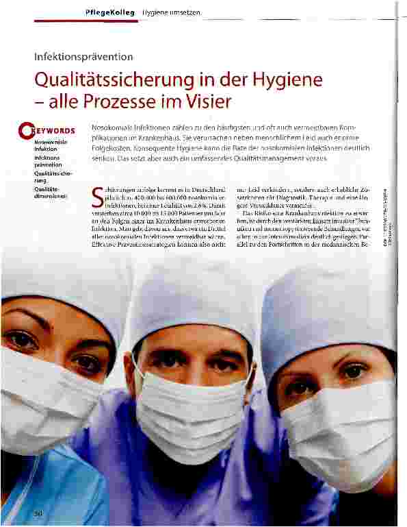 Vorschauseite 1: Qualitätssicherung in der Hygiene - alle Prozesse im Visier
