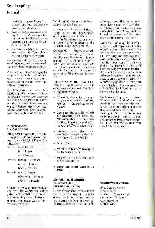 Vorschauseite 4: Psychologische Aspekte des Zigarettenrauchens Aus dem Institut für Sozialmedizin der Universität Wien