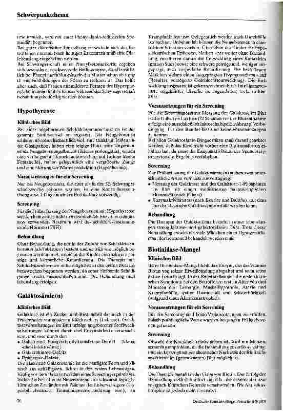 Vorschauseite 2: Neugeborenen-Screening