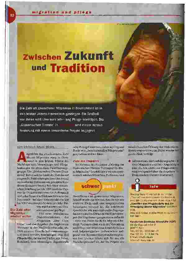 Vorschauseite 1: Zwischen Zukunft und Tradition