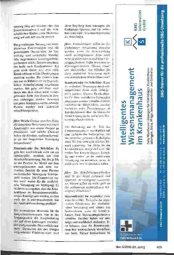 Vorschauseite 2: GMG sieht Aufstockung bis 2009 auf 700 Millionen Euro vor EuGH-Urteil