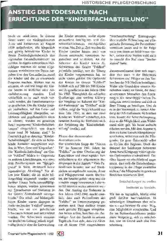 Vorschauseite 3: NS-Euthanasie in der Steiermark