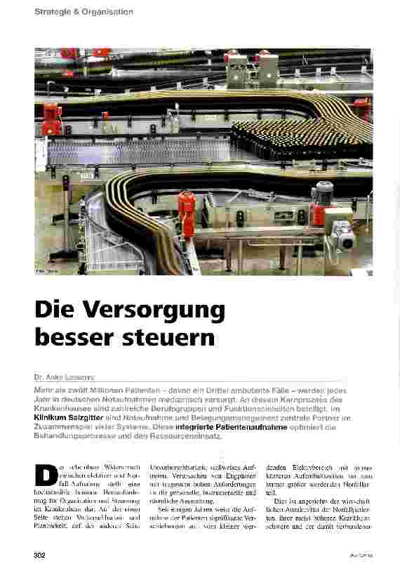 Vorschauseite 1: Die Versorgung besser steuern