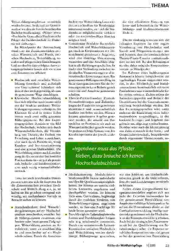 Vorschauseite 2: Akademisierung in der Diskussion