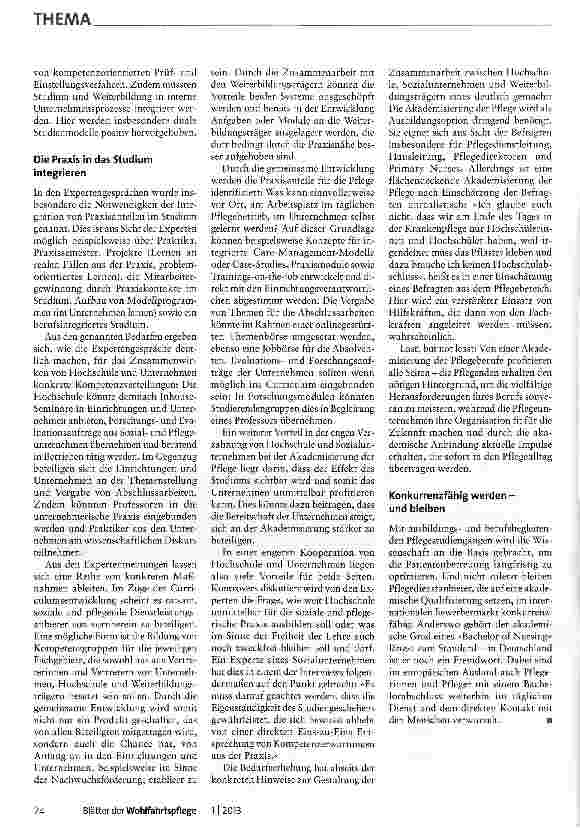 Vorschauseite 3: Akademisierung in der Diskussion