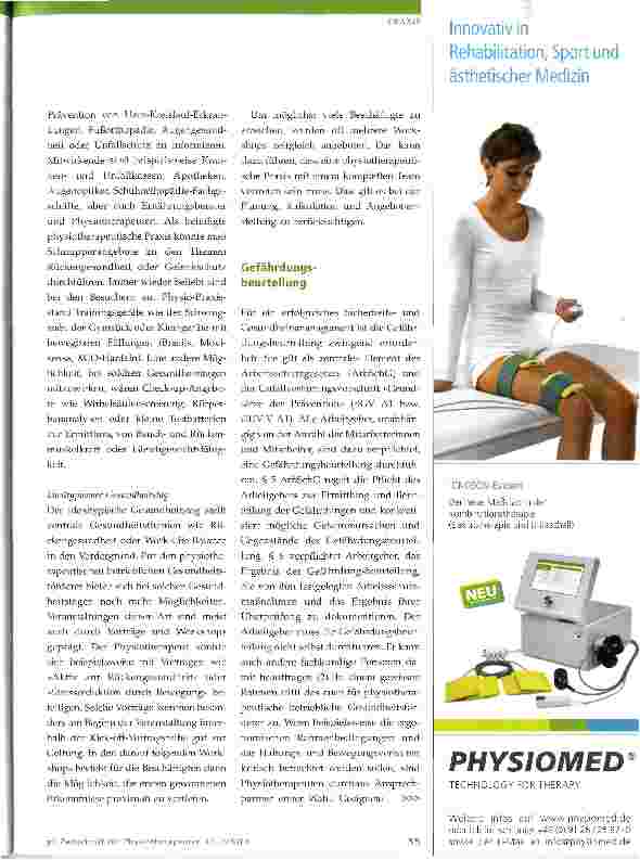 Vorschauseite 2: Physiotherapeuten als betriebliche Gesundheitsförderer