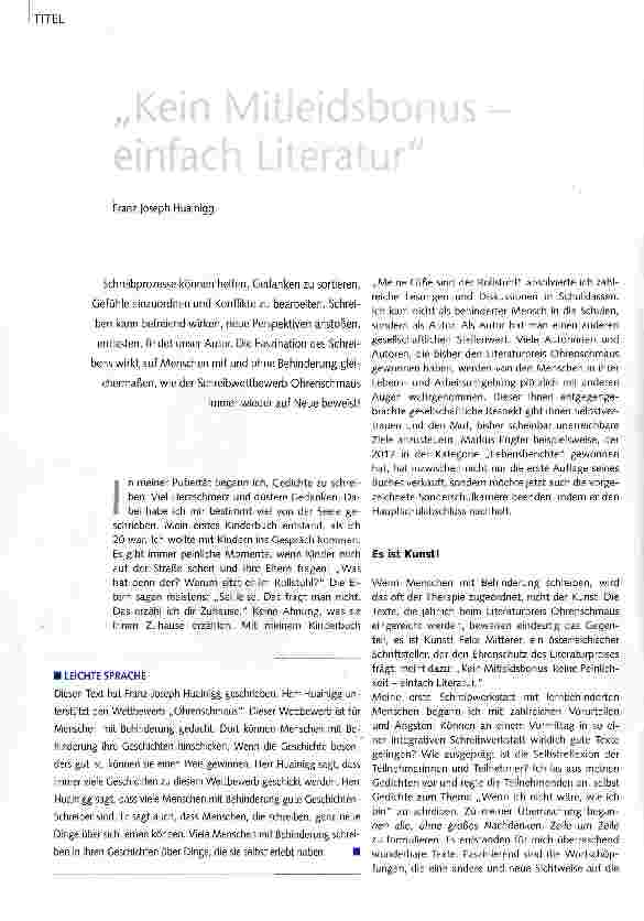 Vorschauseite 1: Kein Mitleidsbonuseinfach Literatur