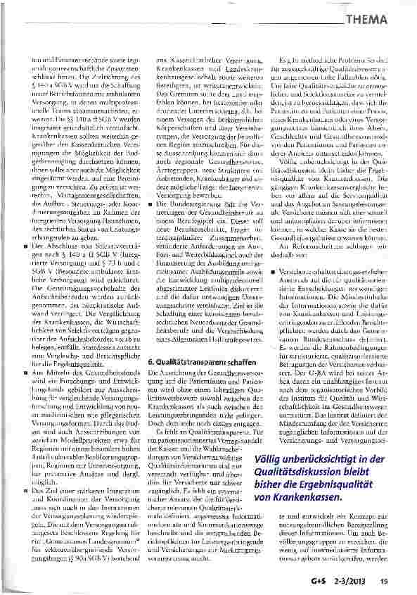 Vorschauseite 6: Gesundheitspolitik - vom Patientenund Gesundheitsnutzen aus gedacht