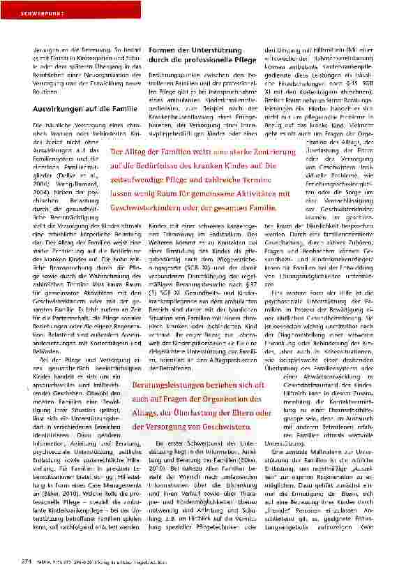 Vorschauseite 2: Familien mit einem chronisch kranken oder behinderten Kind