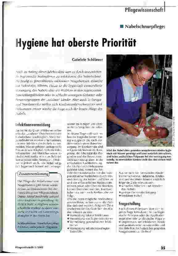 Vorschauseite 1: Hygiene hat oberste Priorität