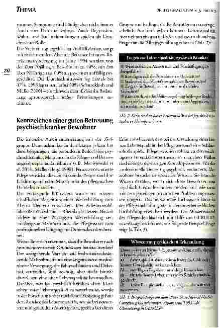 Vorschauseite 2: Wie gut gehts den psychisch Kranken? Prüfsystem zur Lebensqualität gerontopsychiatrischer Patienten in Pflegeheimen (GEROLF)