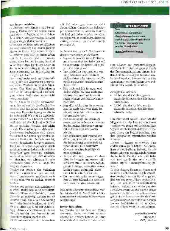 Vorschauseite 2: Auch Geschwister brauchen Hilfe