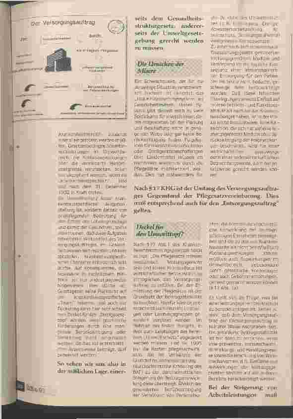 Vorschauseite 2: Wo bleiben der Entsorgungsauftrag und die Umweltpflegesätze? Das GesundheitsStrukturGesetz und seine Folgen f.Umweltschutz i.Krankenhaus.