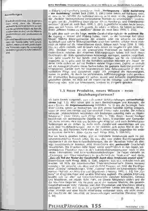 Vorschauseite 4: Wissensgesellschaft und berufliche Bildung in den Berufsfeldern Gesundheit und Pflege