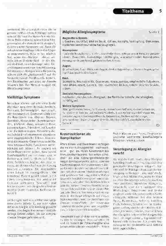 Vorschauseite 2: Mit Kanonen auf Spatzen schießenAllergien sind eine Überreaktion des Körpers und nehmen stetig zu