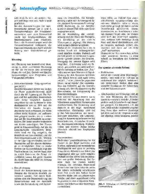 Vorschauseite 4: Atemtherapeutische Maßnahmen zur Unterstützung intensivpflichtiger Patienten