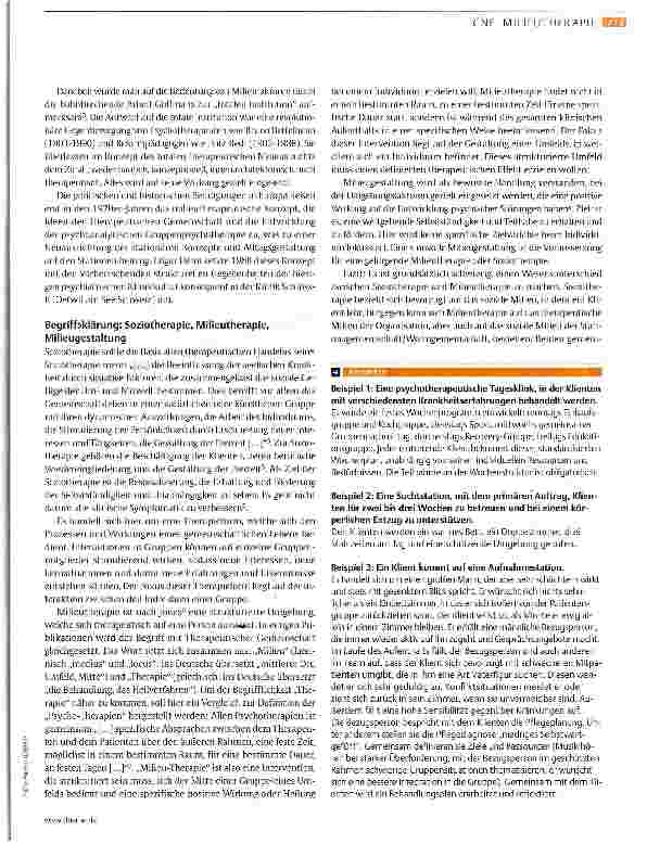 Vorschauseite 2: Wann arbeitet eine Pflegeperson milieutherapeutisch?