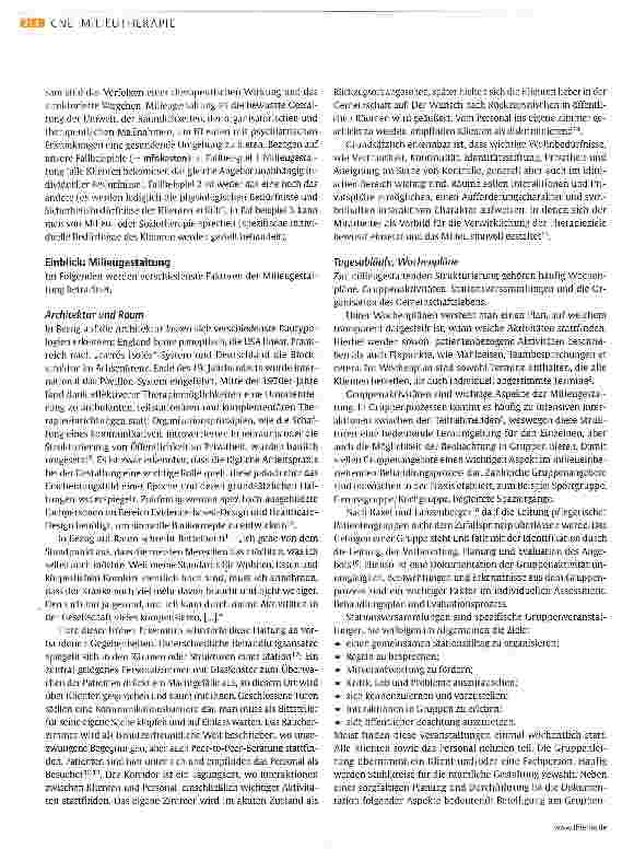 Vorschauseite 3: Wann arbeitet eine Pflegeperson milieutherapeutisch?