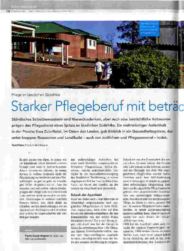 Vorschauseite 1: Starker Pflegeberuf mit beträchtlicher Autonomie