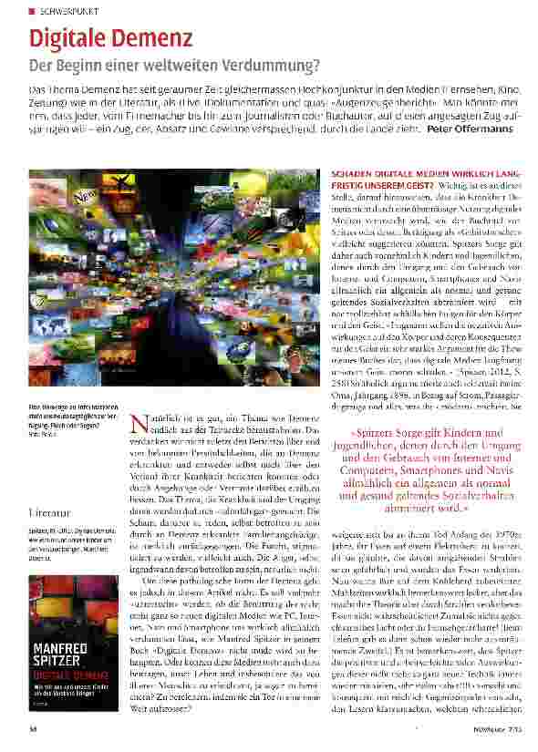 Vorschauseite 1: Digitale Demenz