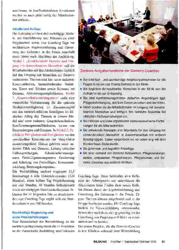 Vorschauseite 2: Weiterbildung zum „Demenz-Coach
