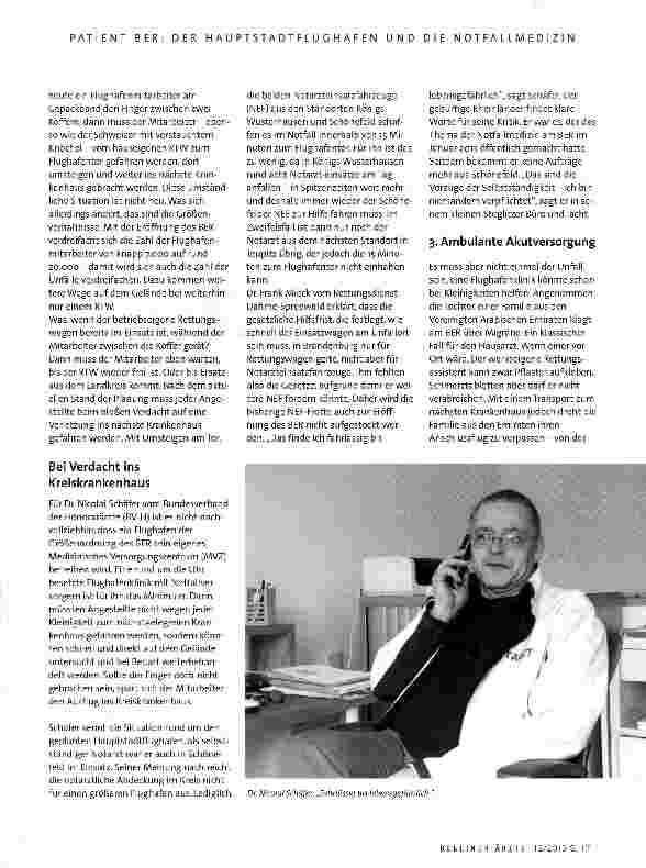 Vorschauseite 4: Patient BER: Der Hauptstadtflughafen und die Notfallmedizin