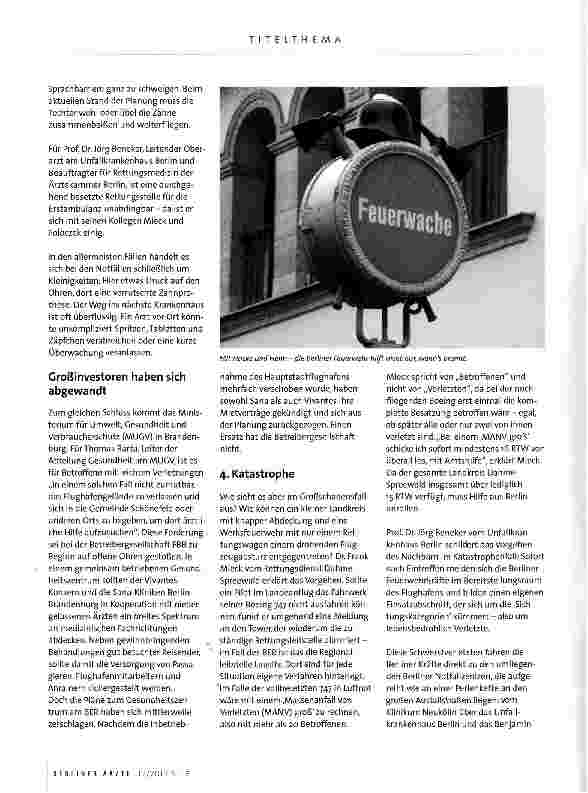 Vorschauseite 5: Patient BER: Der Hauptstadtflughafen und die Notfallmedizin