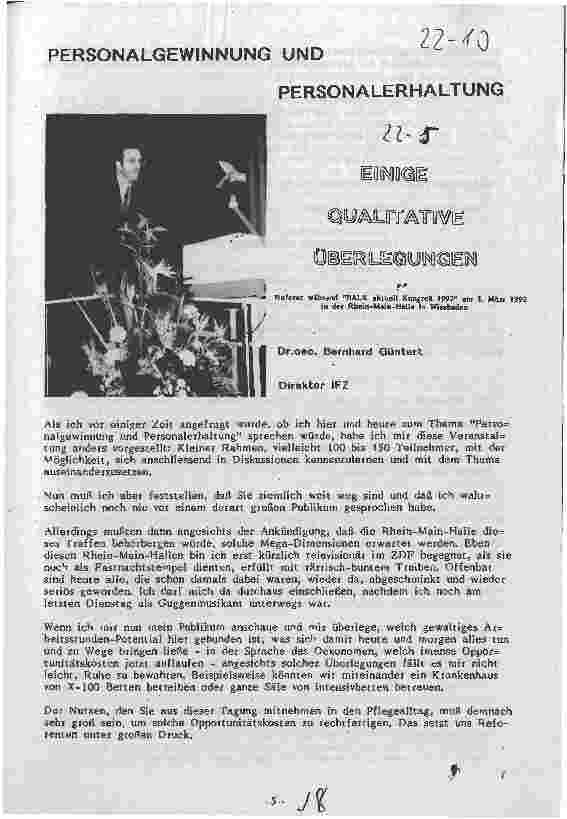 Vorschauseite 1: Personalgewinnung und Personalerhaltung Einige qualitative Überlegungen