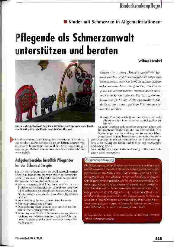 Vorschauseite 1: Pflegende als Schmerzanwalt unterstützen und beraten
