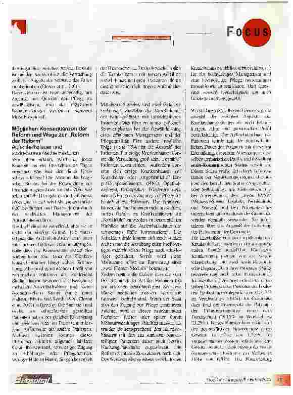 Vorschauseite 2: Finanzierungsreform der Krankenhaustage in Belgien: Beschreibung und Kritik