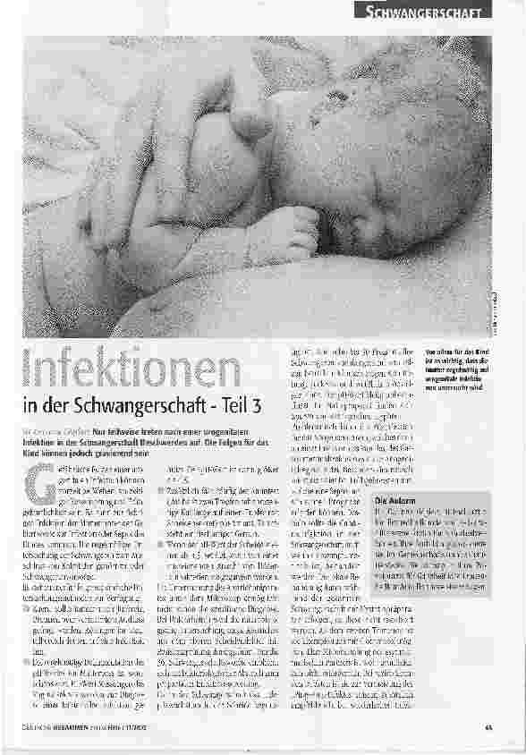 Vorschauseite 1: Infektionen in der Schwangerschaft - Teil 3