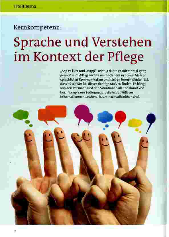 Vorschauseite 1: Sprache und Verstehen im Kontext der Pflege