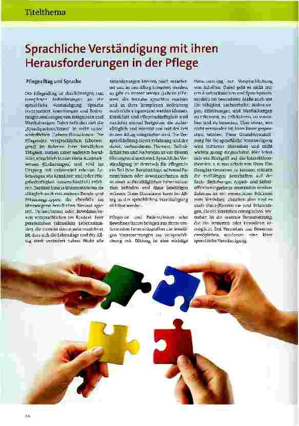 Vorschauseite 3: Sprache und Verstehen im Kontext der Pflege