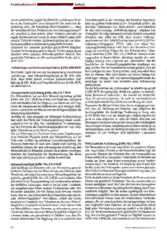 Vorschauseite 2: Patientenrechtegesetz (PatRG) - Worauf müssen Ärzte und Pflegende künftig achten?