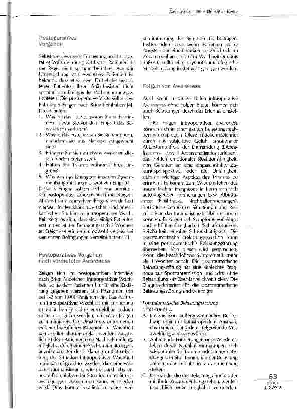 Vorschauseite 3: Awarenessdie stille Katastrophe