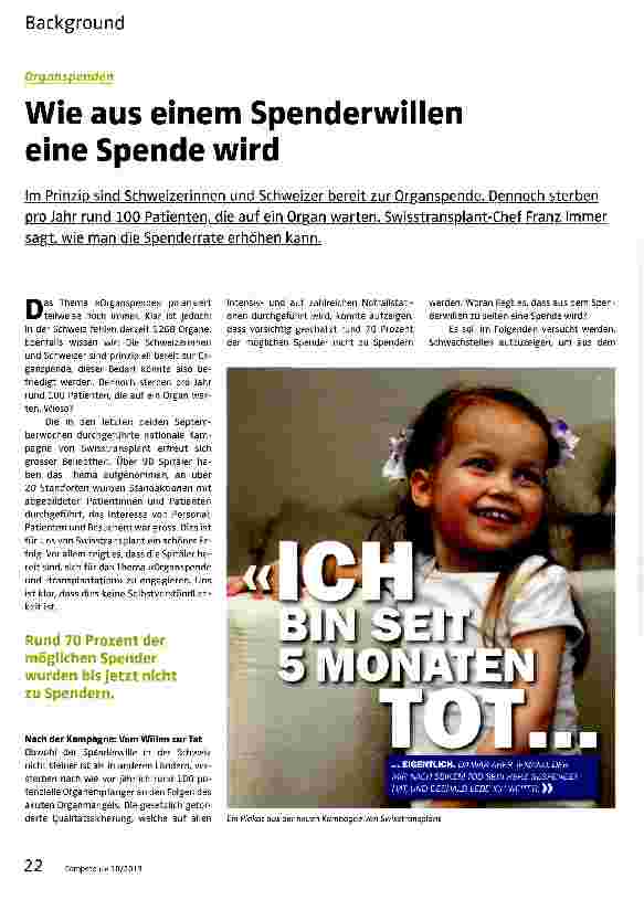 Vorschauseite 1: Wie aus einem Spenderwillen eine Spende wird