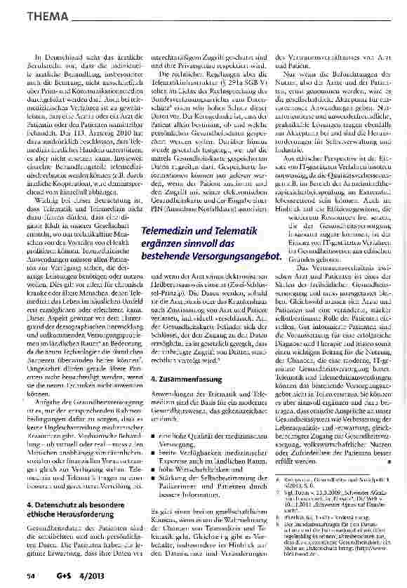 Vorschauseite 3: Ethische Herausforderungen und Chancen von Telematik und Telemedizin