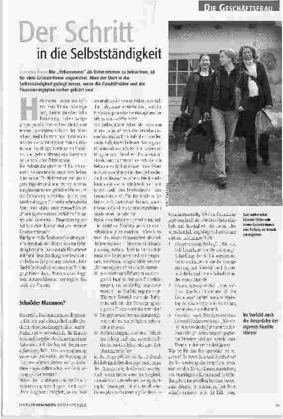 Vorschauseite 1: Der Schrittn in die Selbständigkeit