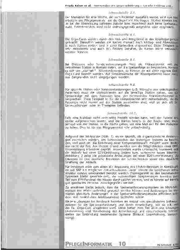 Vorschauseite 4: Prozessanalyse der Speisenanforderung Typische Probleme und Chancen einer EDV-Unterstützung