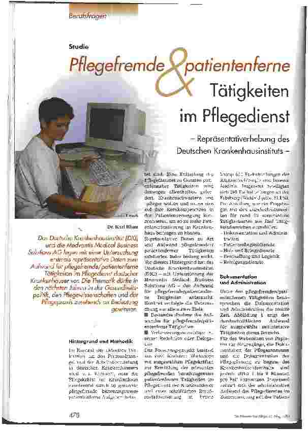 Vorschauseite 1: Pflegefremde & patientenferne Tätigkeiten im Pflegedienst