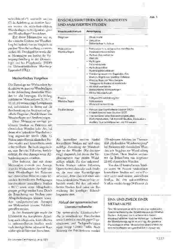 Vorschauseite 2: CHRONISCHE WUNDEN: BESSERE HEILUNGSCHANCEN MIT FEUCHTEN WUNDAUFLAGEN