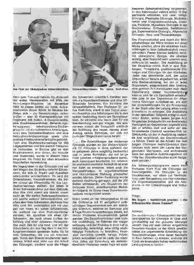 Vorschauseite 5: Die Universitätsklinik für Chirurgie im Landeskrankenhaus Graz Österreich