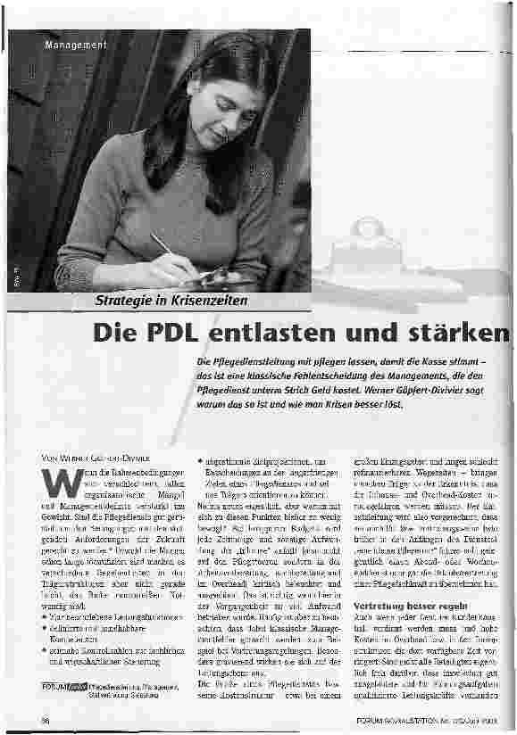 Vorschauseite 1: Die PDL entlasten und stärken